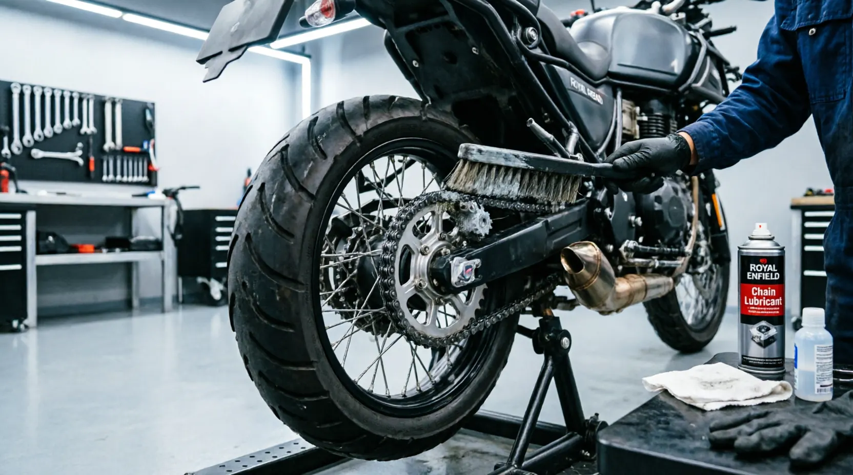 Wheel and chain cleaning service